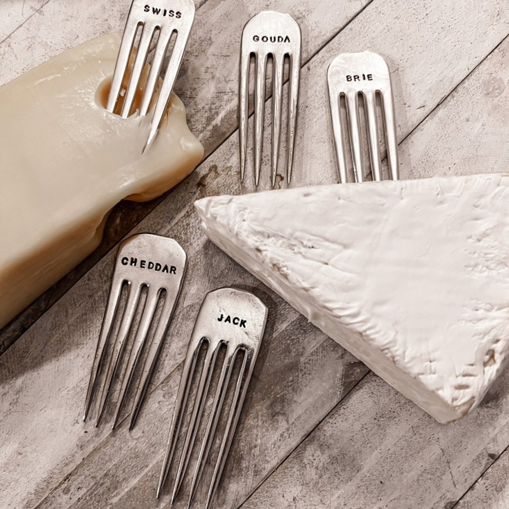 Silver Cheese Markers Set